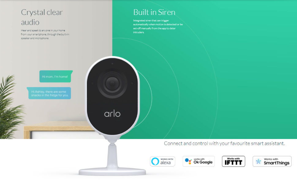 Arlo Essential Indoor Camera 1080p Video with Privacy Shield, Plugin
