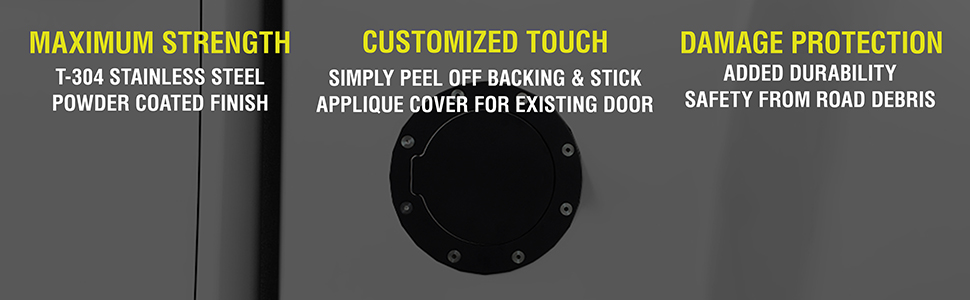 Bully,fuel door,fuel cap,billet aluminum,durable,protection,black,security,sturdy,fitment,damagefree