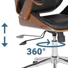 Armenliving,Office,Chair,360degree,swivel,smooth,dual rolling caster,century,comfort,office,chair