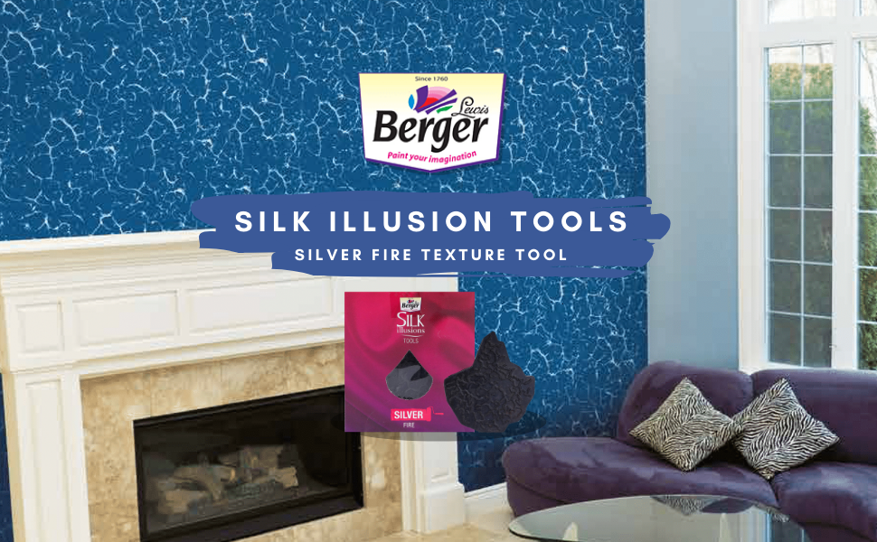 Berger Paints Silk Illusion Tool Silver Fire for Wall Texture Designs