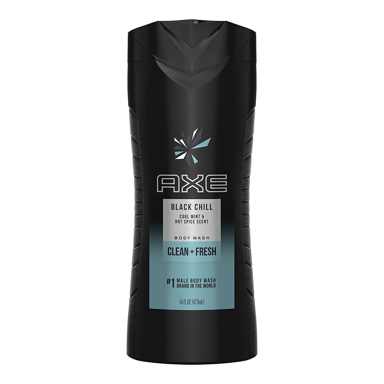AXE Body Wash for Men, Black Chill, 16 oz Bath And