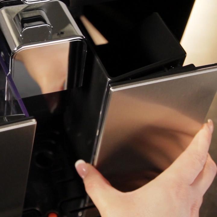 Gaggia Brera Super Automatic Espresso Machine in Silver. Pannarello Wand Frothing