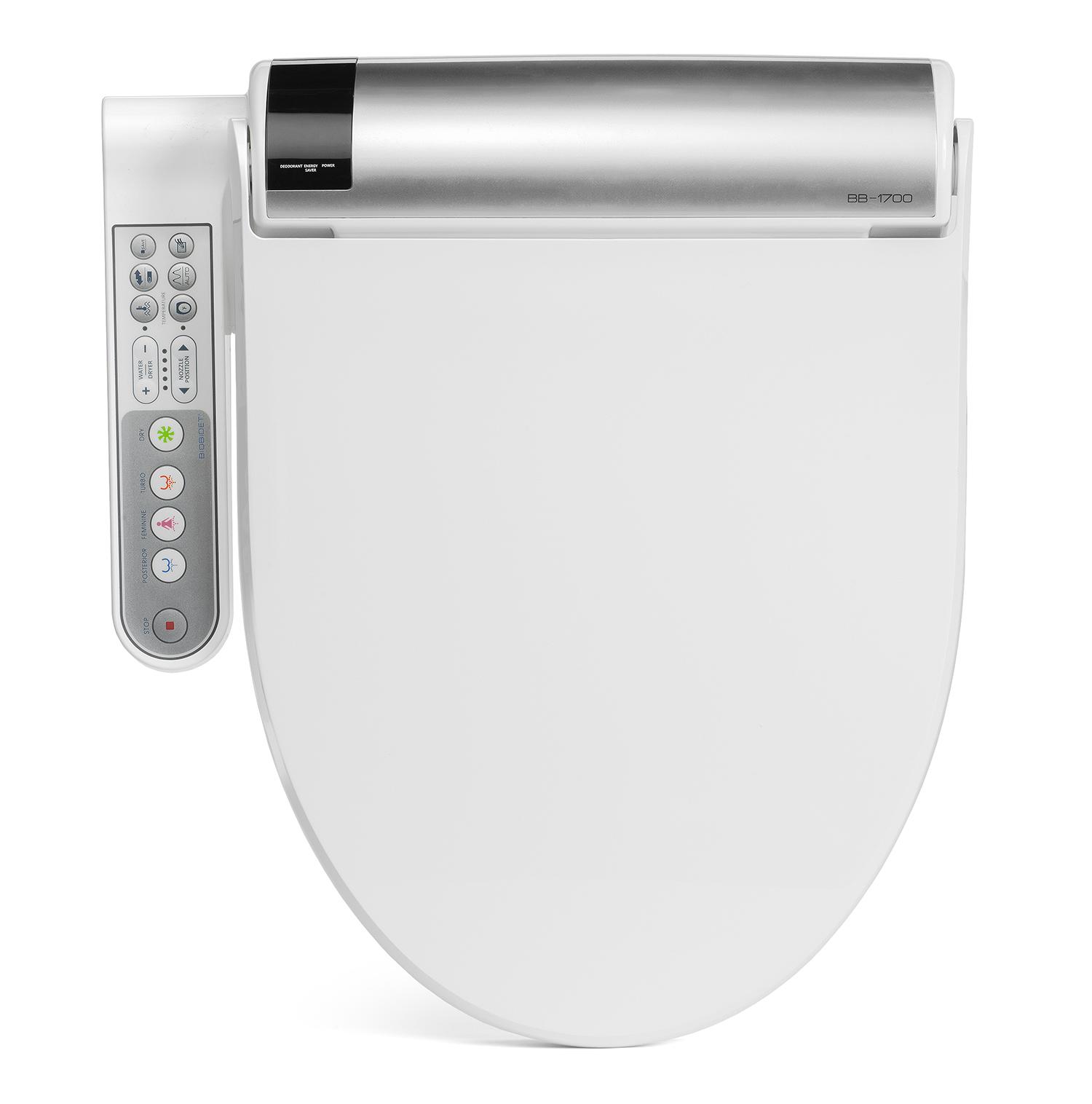 Bio Bidet BB1700 Bliss Elongated White Bidet Toilet Seat with Warm Water, Hybrid Heating