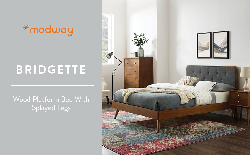 BEARDSLEY - えみさま Amazon.com: Modway MOD-6648-WAL-CHA Bridgette Twin Wood