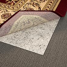 RP100-8X12 Non-Slip, Ultra Thin, Rubber Back Rugpad displayed on a carpet surface