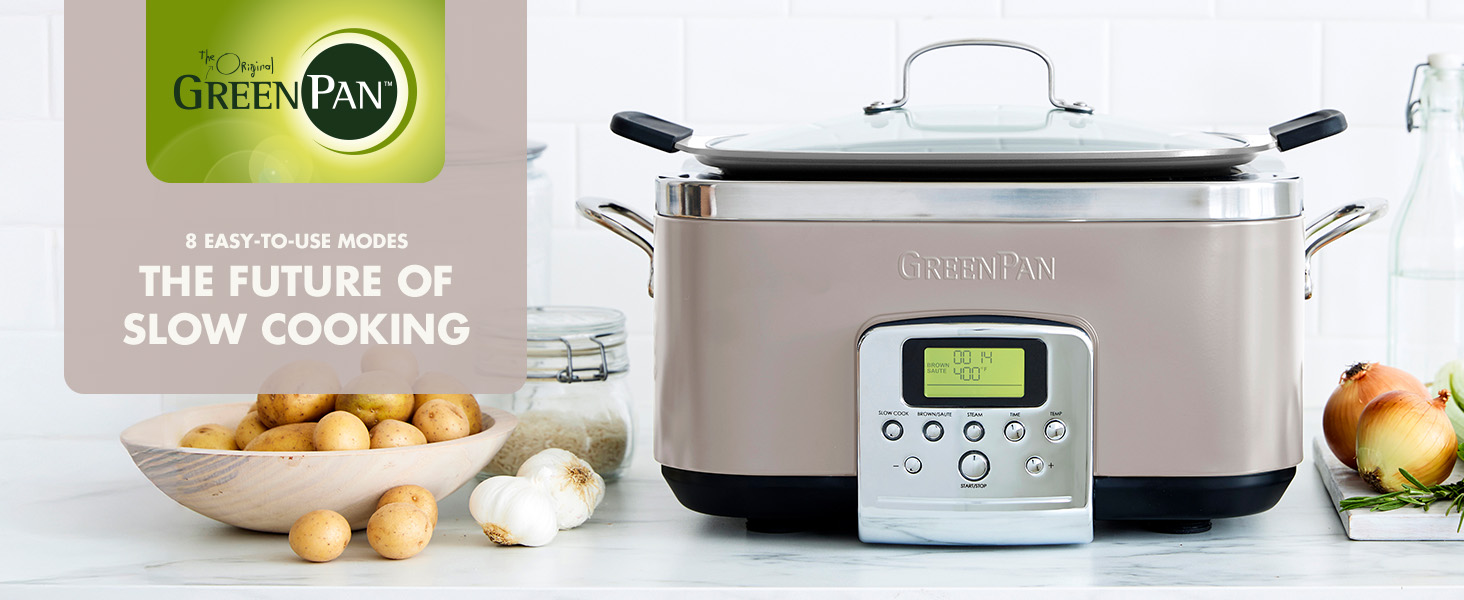 greenブラウンM Amazon.com: GreenPan Elite 8-in-1 Programmable 6QT Electric