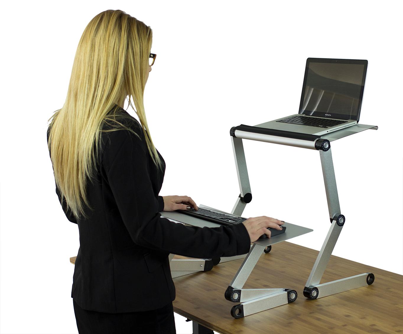 WorkEZ Standing Desk Converter for Laptops ergonomic adjustable height