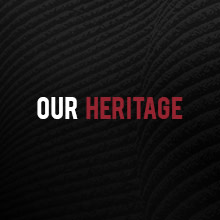 Black background with "Our Heritage" text