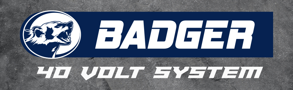 Wild Badger Power's 40Volt battery operated power tools system.