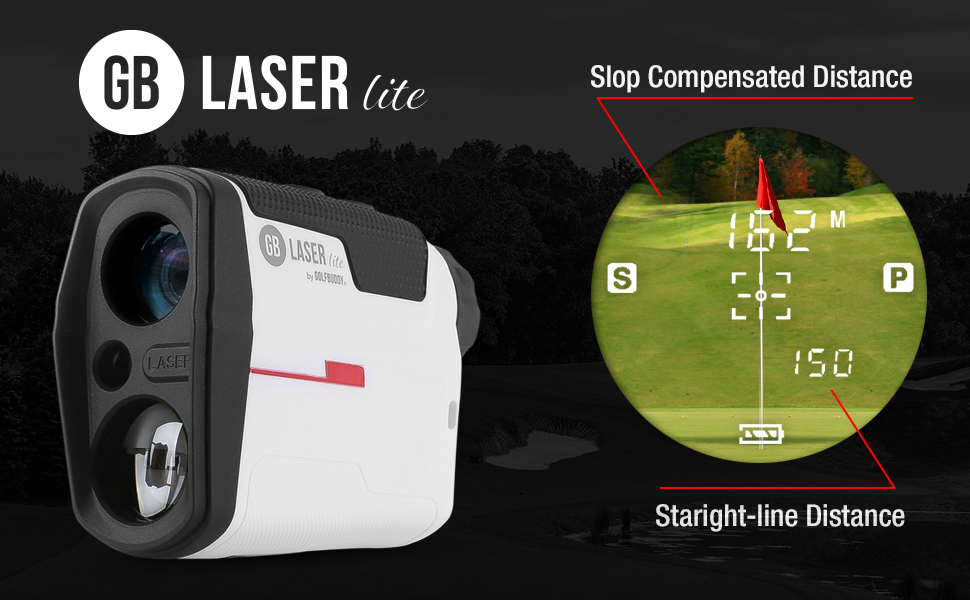 Golf Buddy Laser Lite Rangefinder with Slope, Golf Distance Range