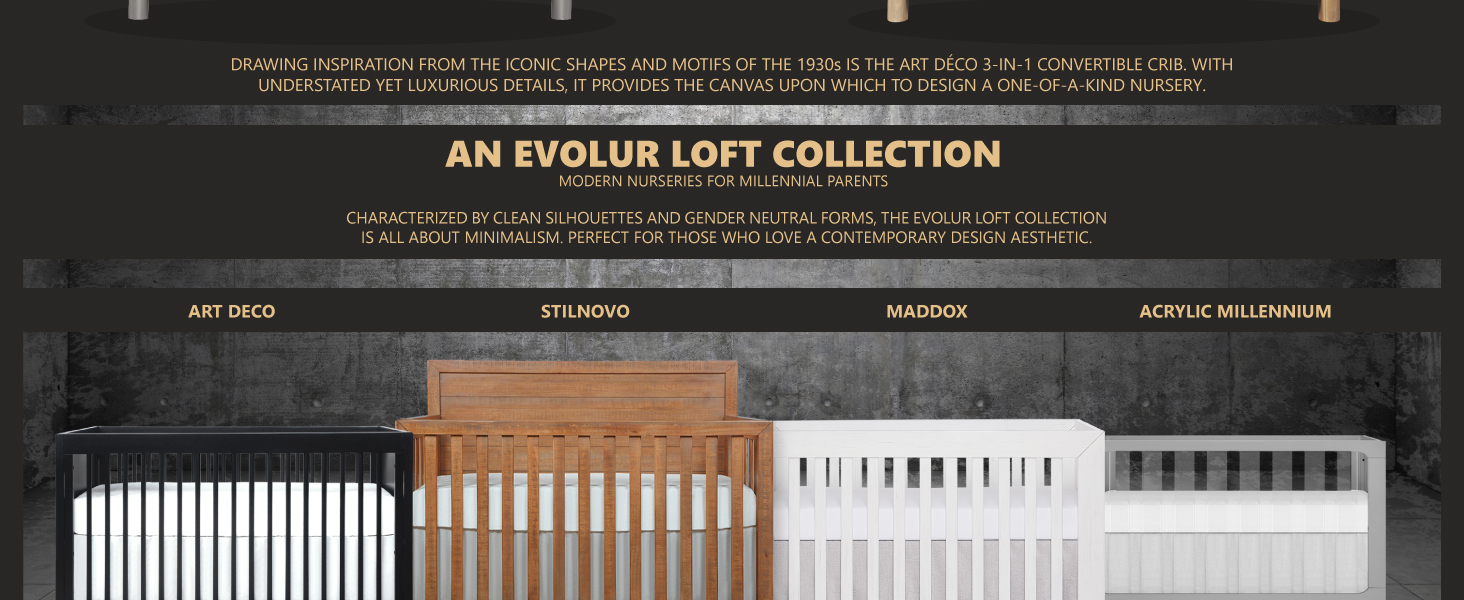 art deco crib