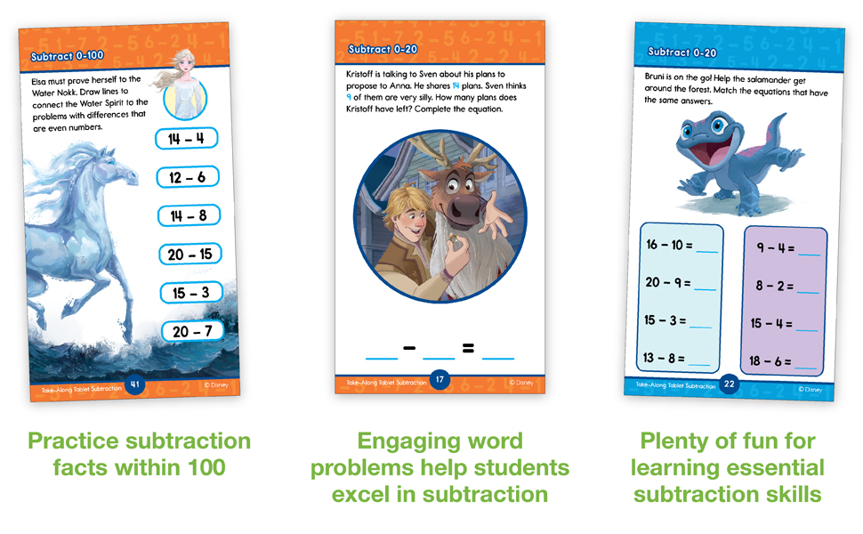 Disney Learning Frozen 2 Take-Along Tablet: Subtraction—Math ...
