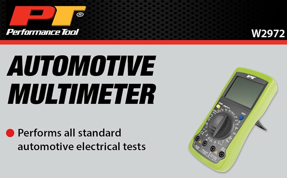 Performance Tool W2972 Automotive Digital Multimeter with