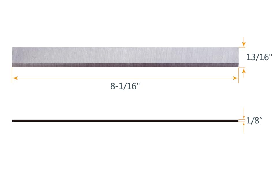 POWERTEC 148070 8Inch HSS Jointer Knives for Delta 37365/X5 DJ20, Set