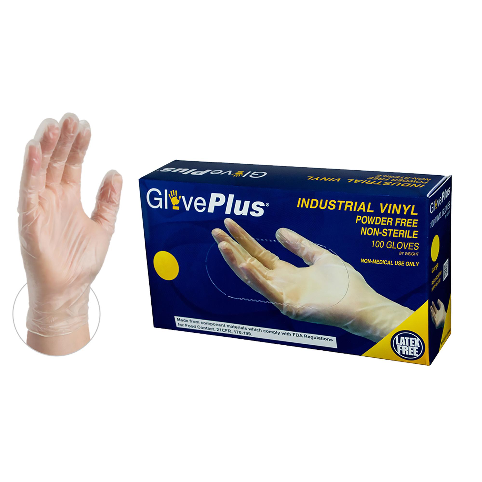 AMMEX - IVPF42100-BX - Vinyl Gloves - GlovePlus