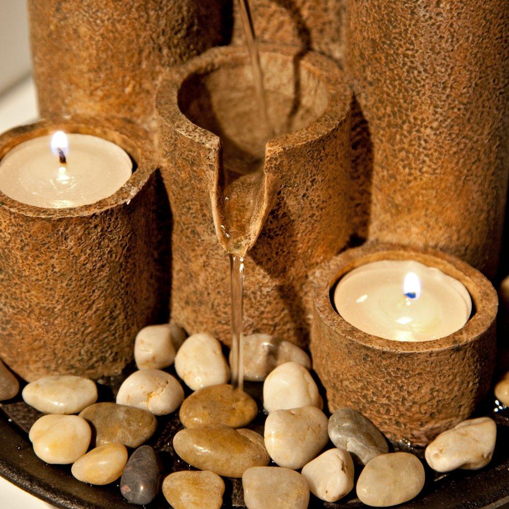 Alpine WCT202 Tiered Column Tabletop Fountain with 3