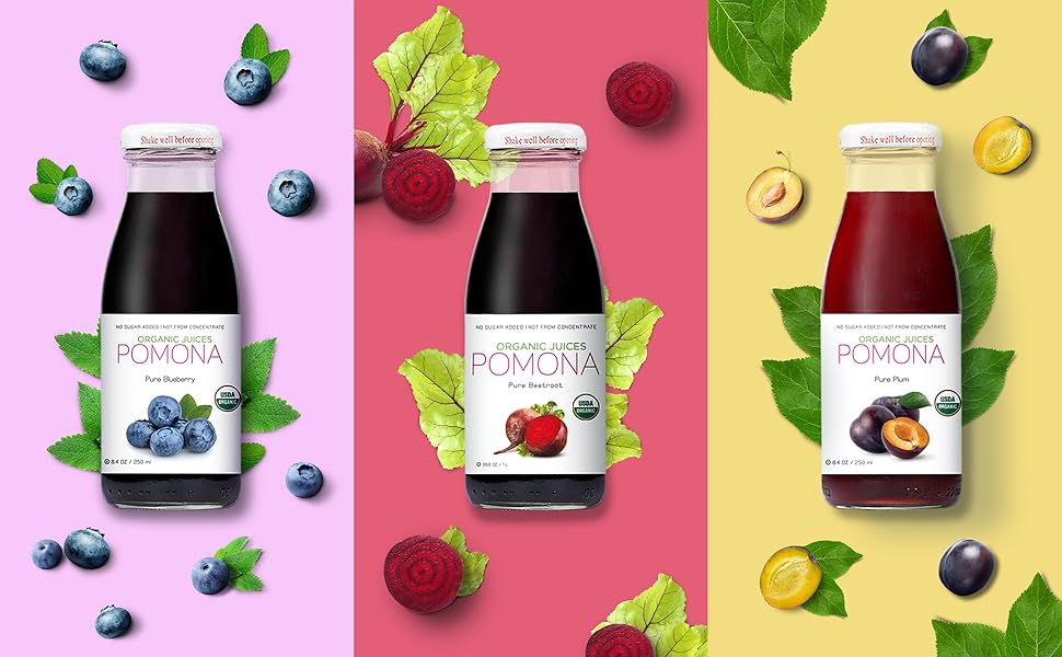 Pomona Organic Juices Pure Pear Juice, 8.4 Ounce Bottle