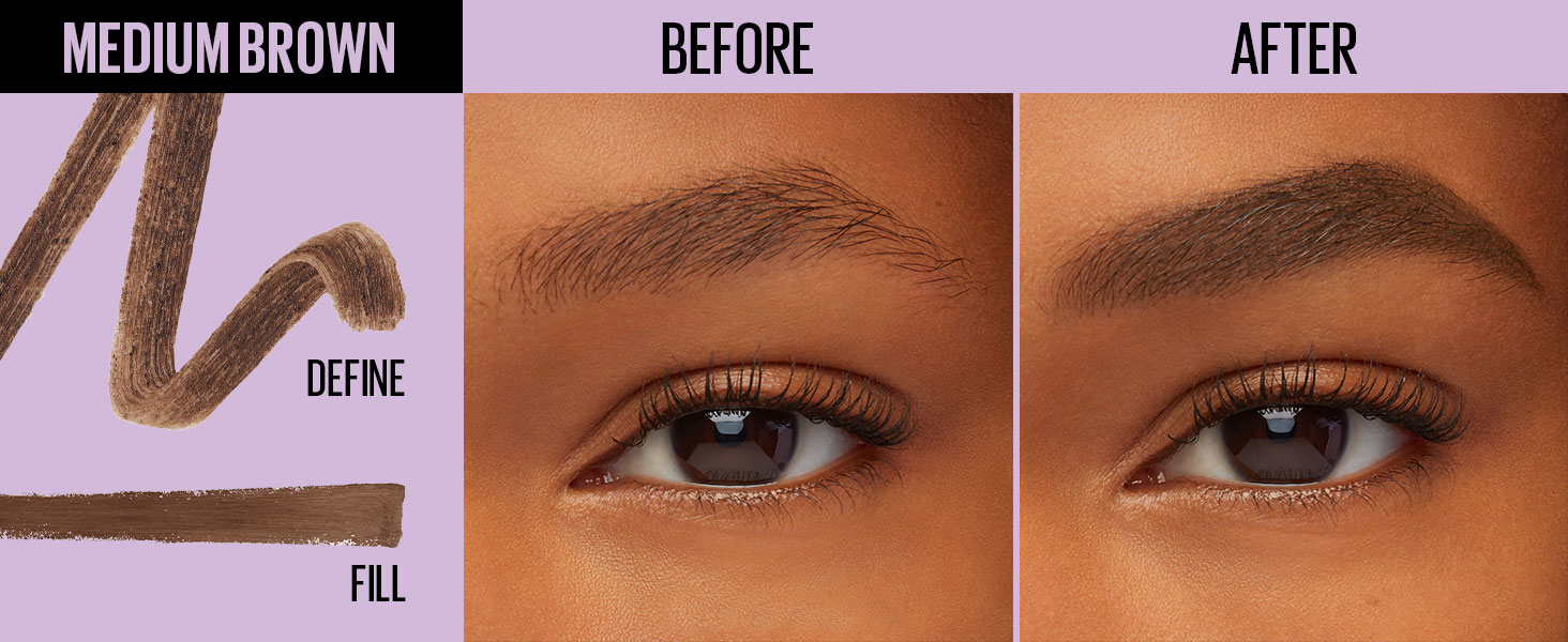 Amazon.com : Maybelline Express Brow 2-In-1 Pencil and Powder Eyebrow ...