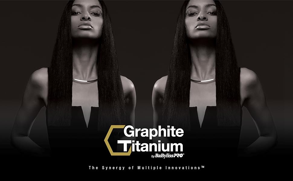 BaBylissPRO Graphite Plus Titanium Ionic Flat Iron with 1/2" wide