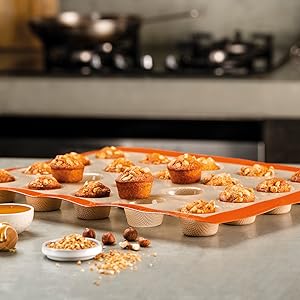 baking mold, nonstick mold, silicone mold, muffin mold, mini muffin mold