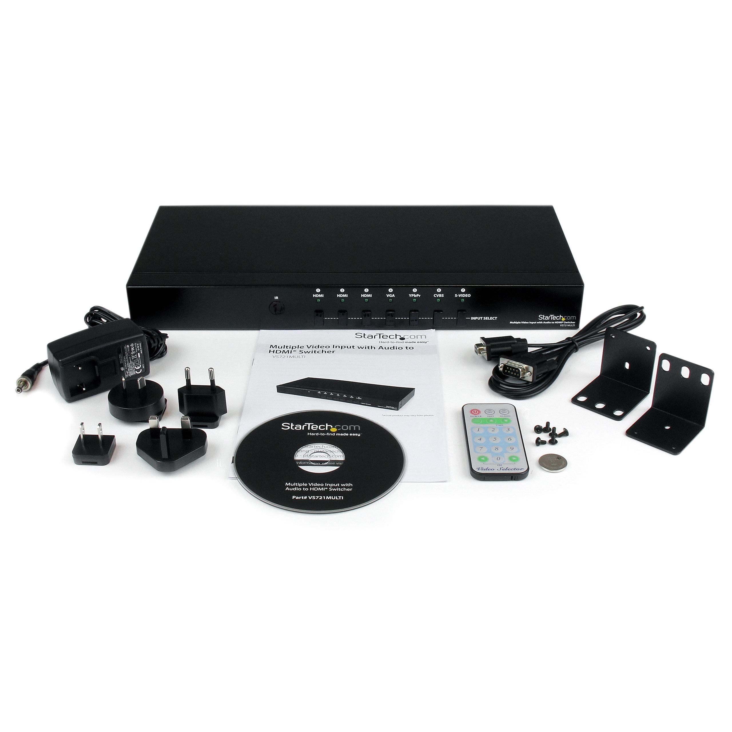 Multiple Video Input with Audio to HDMI Scaler Switcher