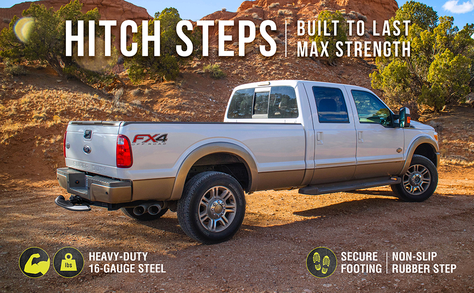 Bully CR605 Chrome Stainless Steel Universal Fit Truck Hitch Step Fits 1.25" and 2