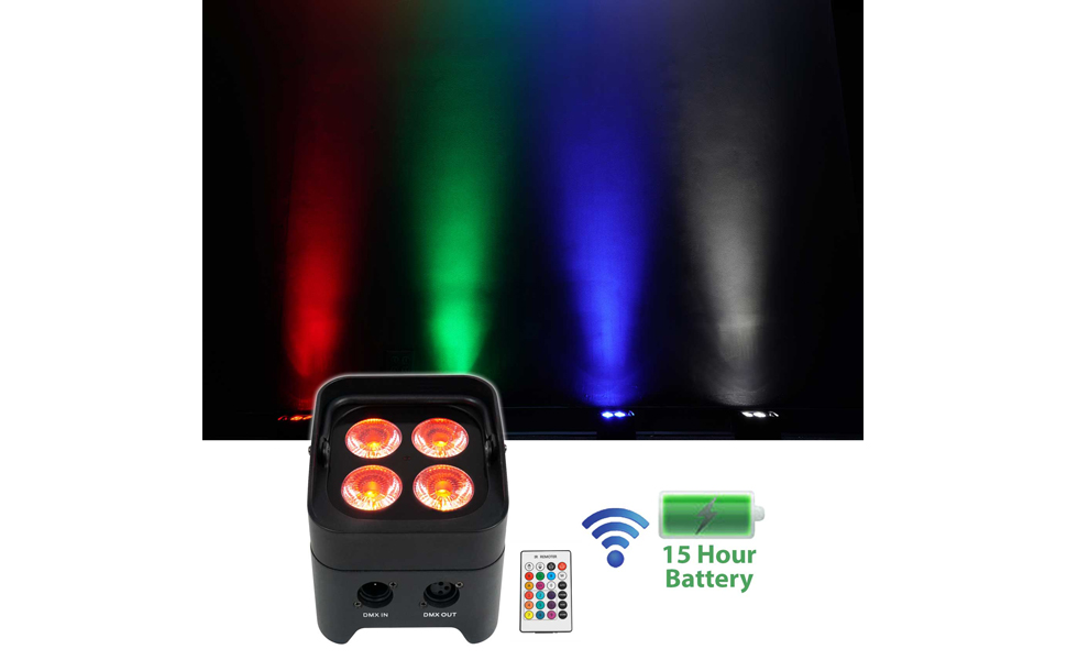 Rockville Best Par 50 Rechargeable Par Can Wash Light w/Wireless DMX