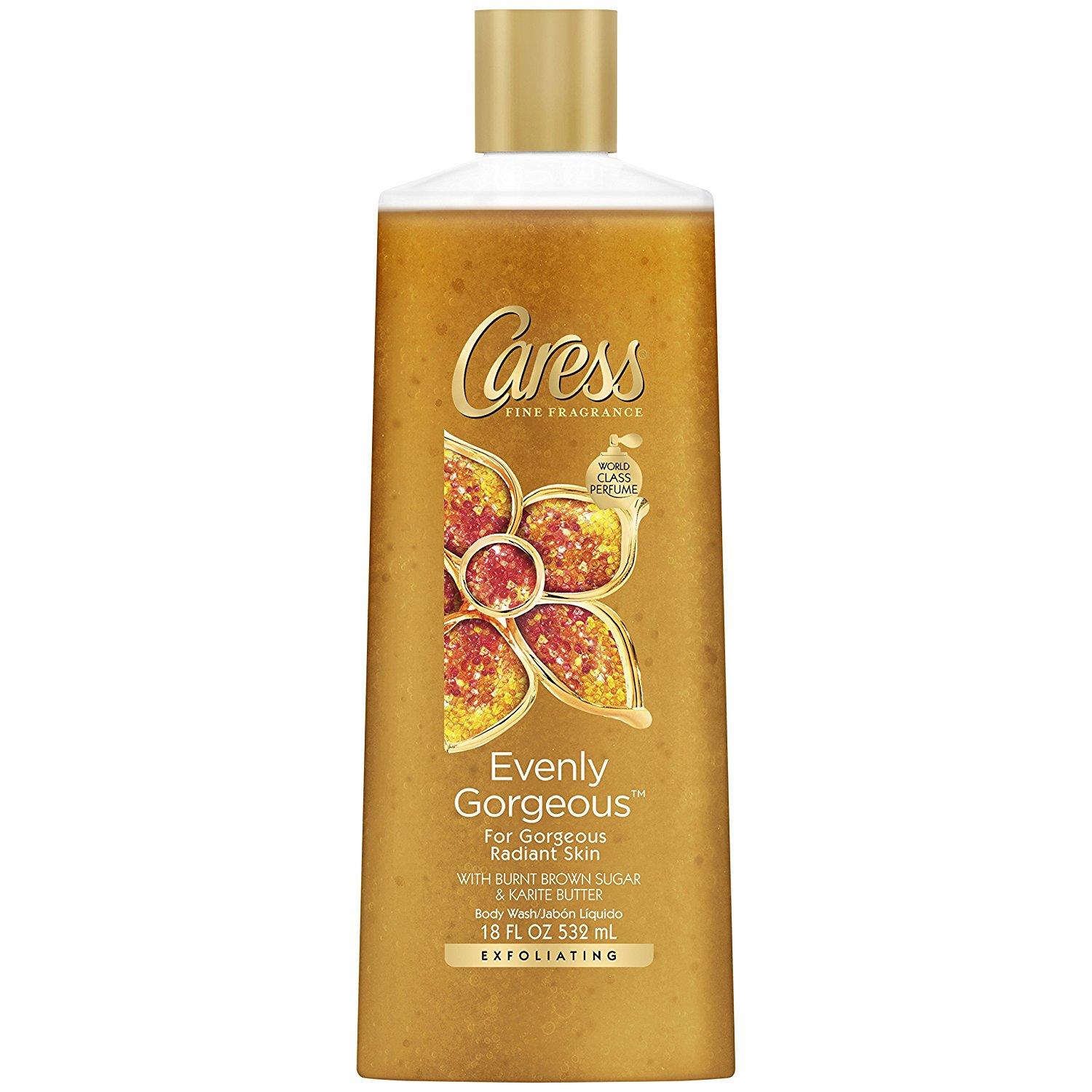 Caress Evenly Exfoliating Body Wash, 18 oz (Pack