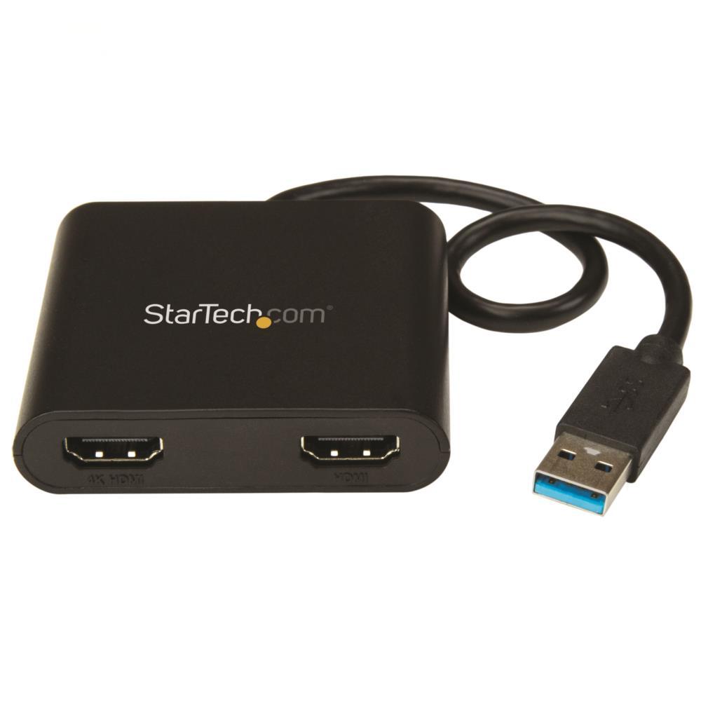 USB to Dual HDMI Adapter 4K External Video Card USB to HDMI