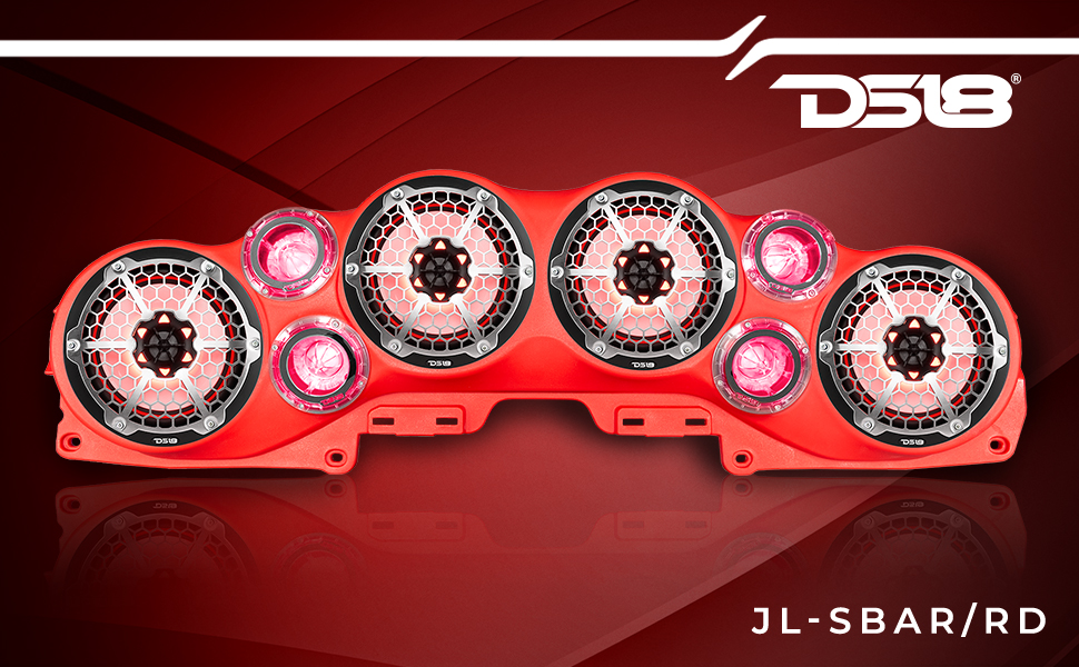 DS18 JLSBAR Red Jeep Raleigh Mall Wrangler for 2007202 JL Soundbar