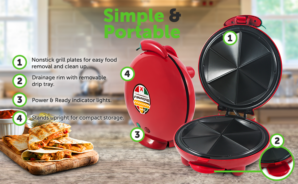 Elite Gourmet EQD413 NonStick Electric, Mexican Taco Tuesday