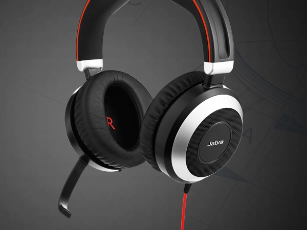 Jabra Evolve 80 MS Wired Headset Professional Telephone