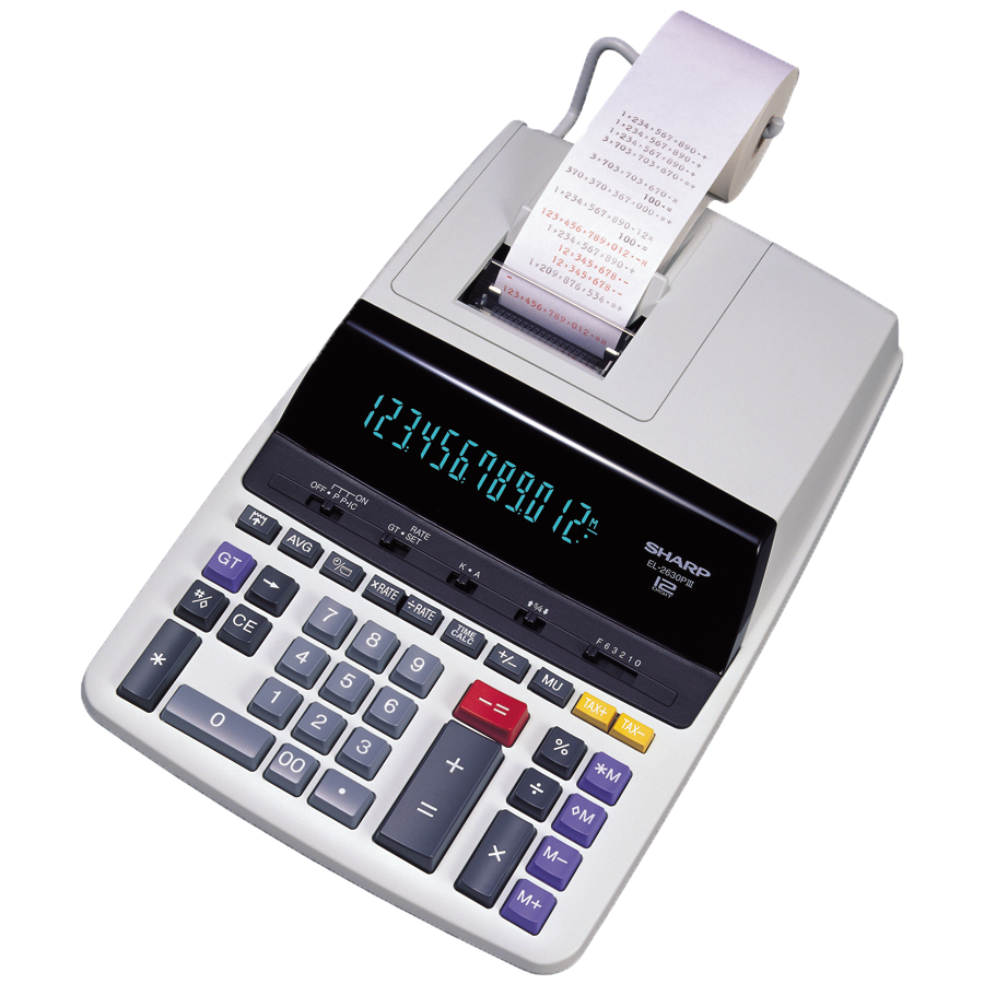 Sharp EL2630PIII Deluxe Heavy Duty Color Printing Calculator with