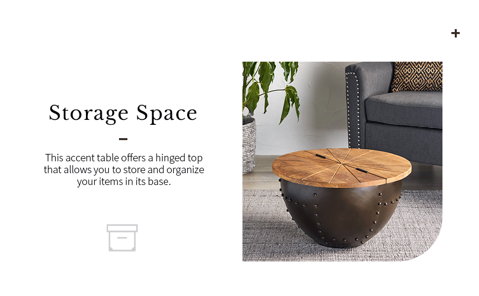 Christopher Knight Home Mabel Coffee Table, Natural, Black