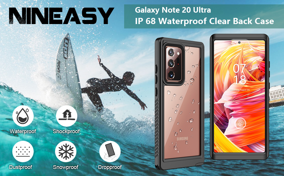 Nineasy Samsung Galaxy Note 20 Ultra Waterproof Case , Note