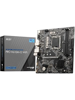 Amazon.com: MSI PRO H610M-G WiFi Motherboard, Micro-ATX