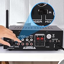 Mini Power Amplifier System; Dual Channel Home Audio Sound Mixer;Stereo Receiver Box with USB; RCA