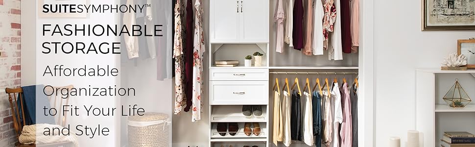 closetmaid, suitesymphony, wood, closet, organizer, drawer, door, clothes, storage, organization