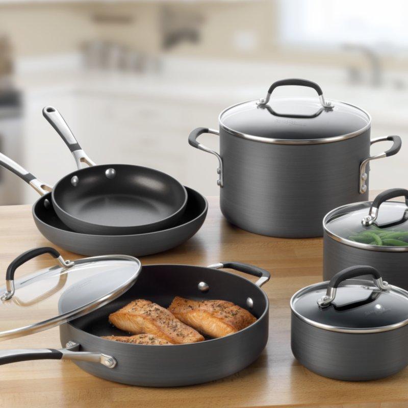 Simply Calphalon Nonstick 10Inch. Omelette Fry Pan with Cover Omelet Pans Kitchen