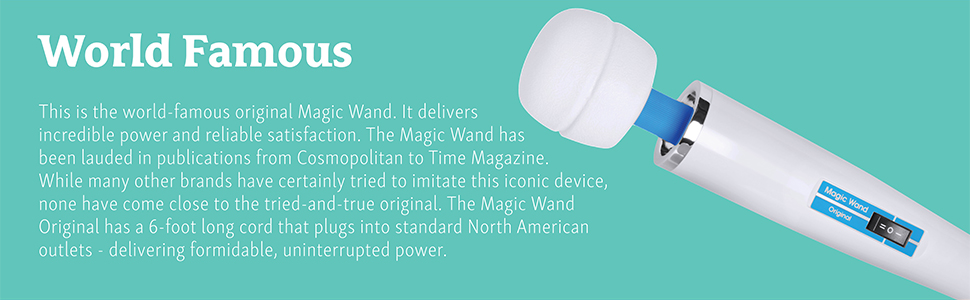 world Famous Hitachi original Magic Wand power satisfaction Cosmopolitan Time Magazine brands iconic