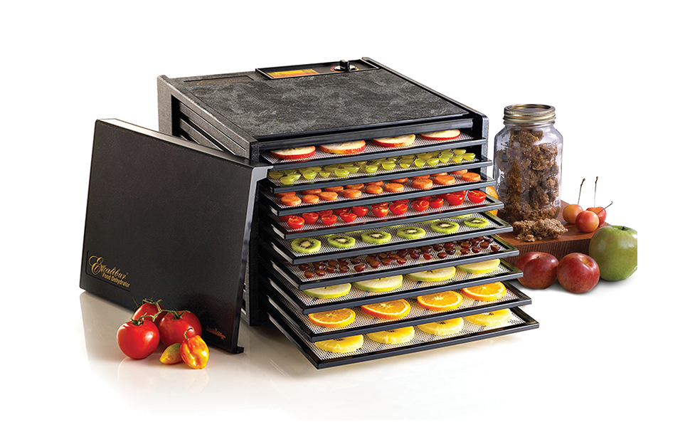 Excalibur 3900B 9Tray Electric Food Dehydrator with Adjustable Thermostat Accurate Temperature