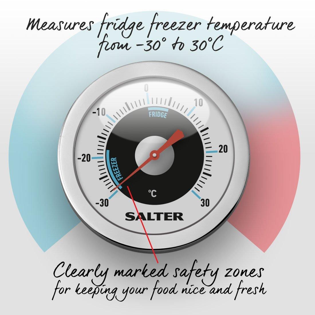 Salter Analogue Fridge Freezer Thermometer, Measure 30 C to +30 C