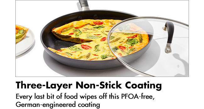 Oxo,OXO,lid,pan,frying pan,cookware,covered pan,pan with lid,nonstick,aluminum,nontoxic