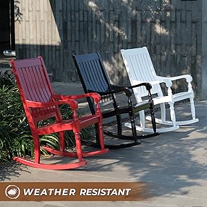 Amazon Com Cambridge Casual Amz 130826bk Thames Rocking Chair Black Patio Lawn Garden