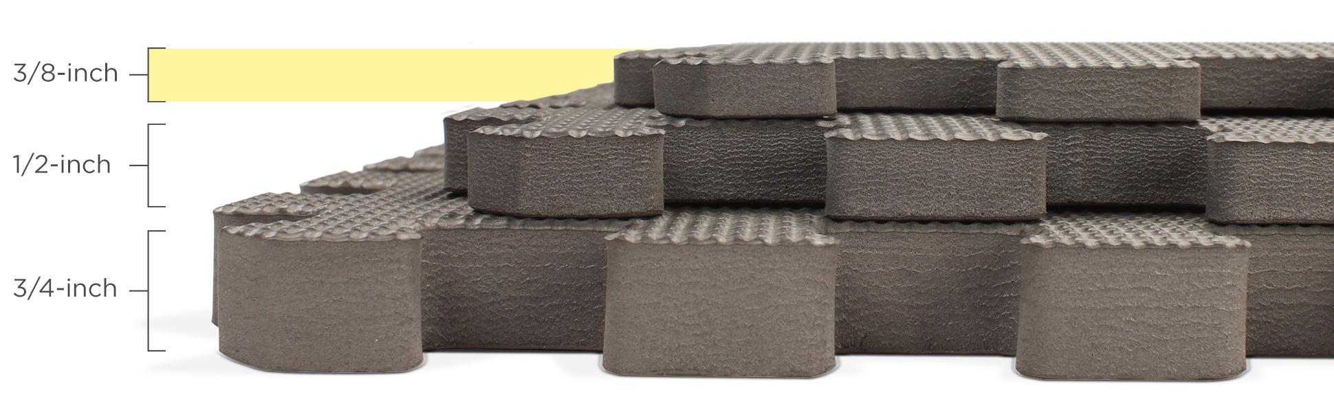 We Sell Mats 48 Sq. Ft. Charcoal Gray 2' x 2' x 3/8