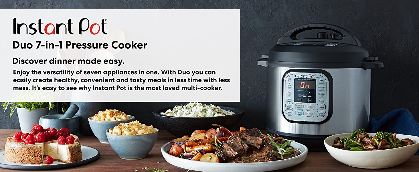 Instant Pot Duo Electric MultiUse Pressure Cooker, Stainless Steel, 5
