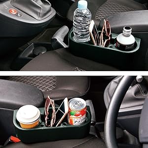 Amazon 差し込み式車載ホルダー ドリンクホルダー サイドトレイ スマホ 隙間 収納 運転席 助手席 後部座席 ドリンクホルダー 車 バイク