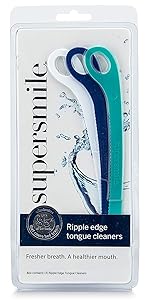 Supersmile Ripple Edge Tongue Cleaner 3-Pack