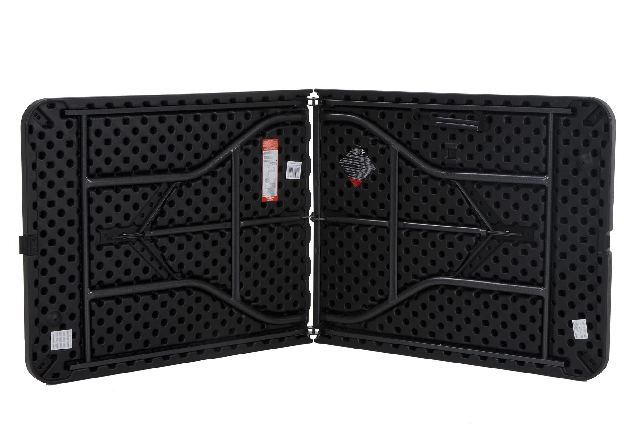 Cosco 14678BLK1 Deluxe 6 Foot x 30 inch Half Blow Molded Folding Table