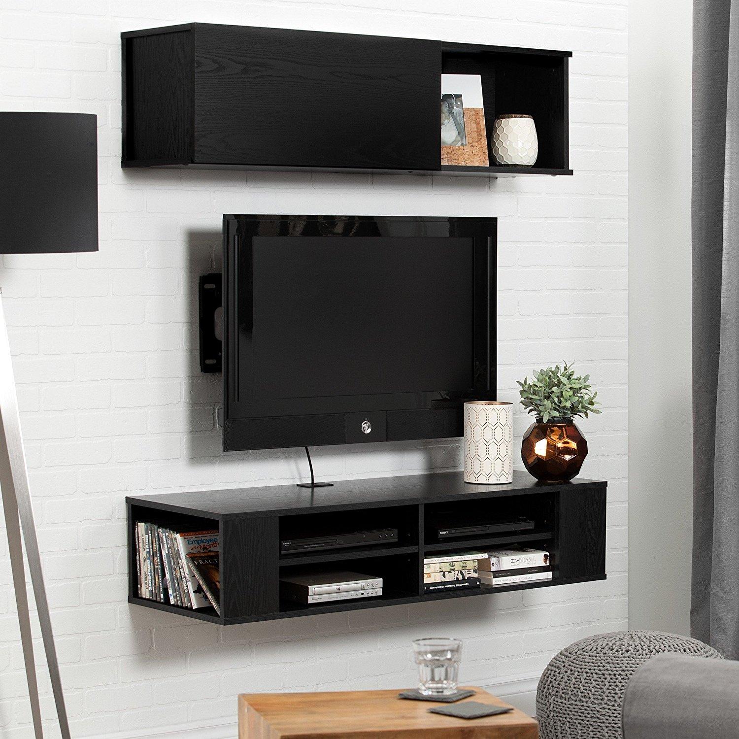 South Shore Furniture City Life Wall Mounted Media Console, 66Inch